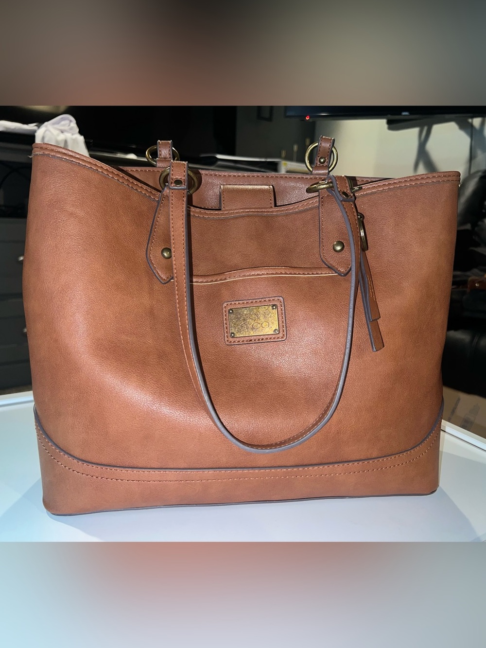 FRYE AND CO. | Faux Leather Tote Shoulder Bag